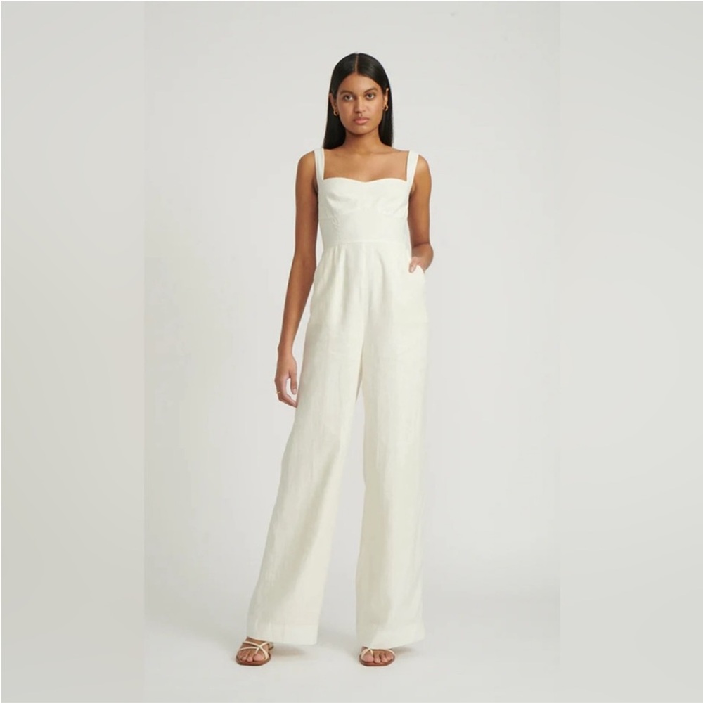 Saloni White Jumpsuit